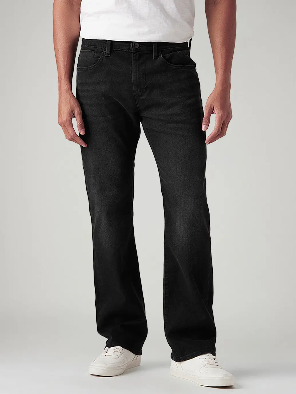 Men's 527 Black Bootcut Fit Mid Rise Redloop Jeans 3