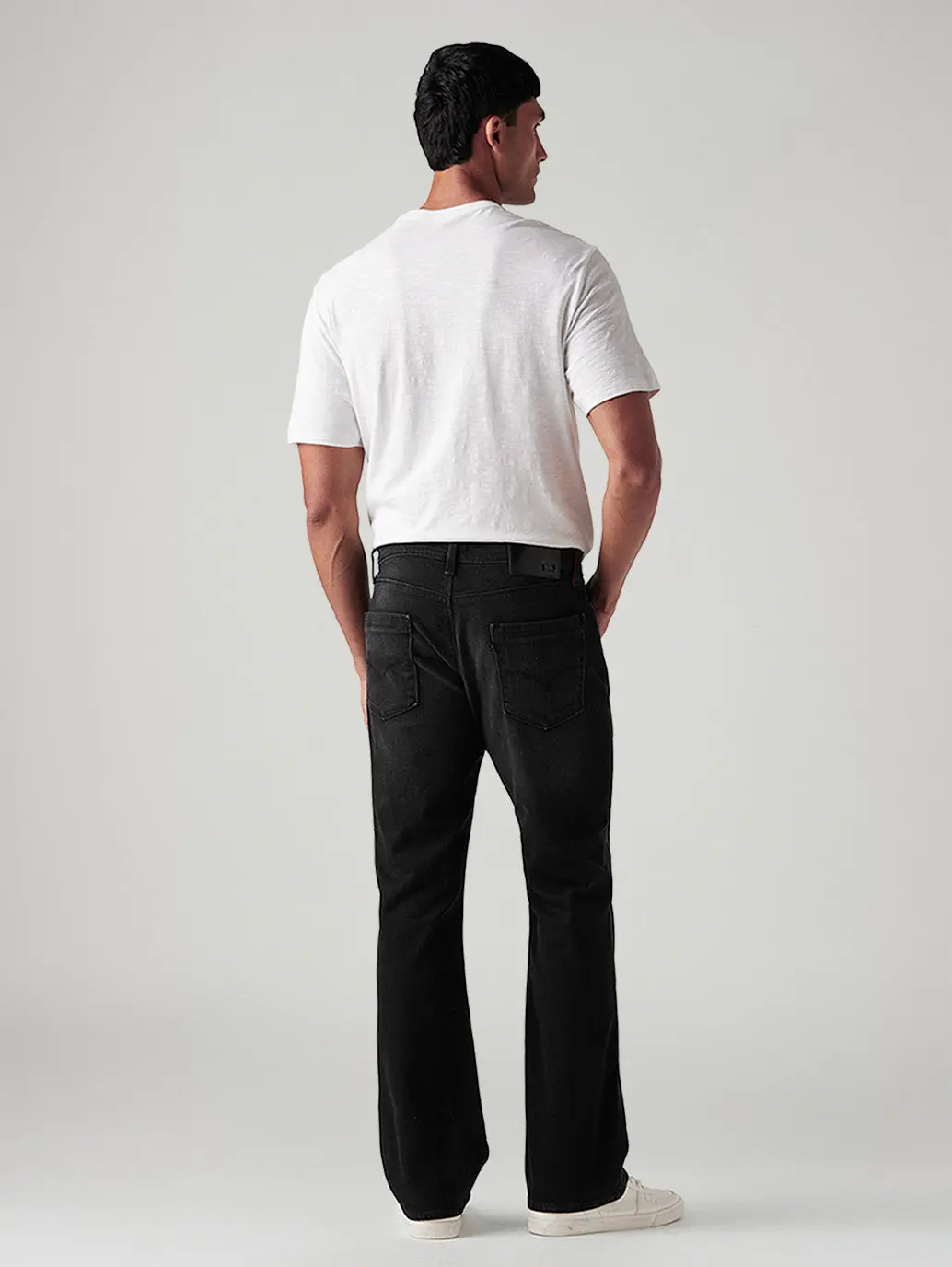 Men's 527 Black Bootcut Fit Mid Rise Redloop Jeans 5