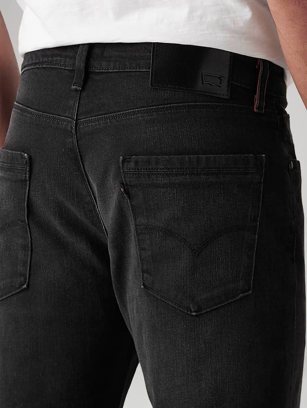 Men's 527 Black Bootcut Fit Mid Rise Redloop Jeans 6