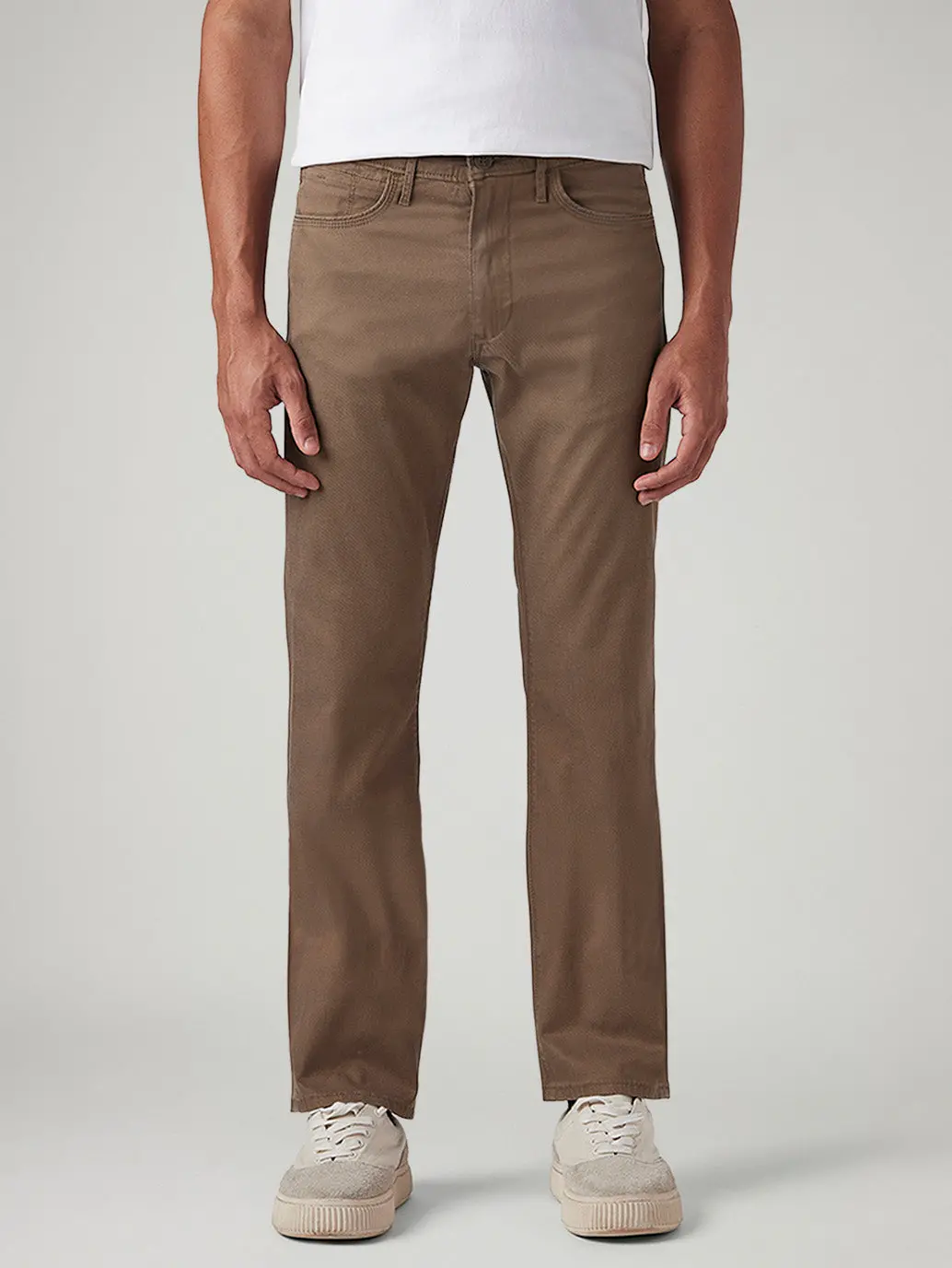 Men's 513 Brown Slim Straight Fit Mid Rise Chinos 3