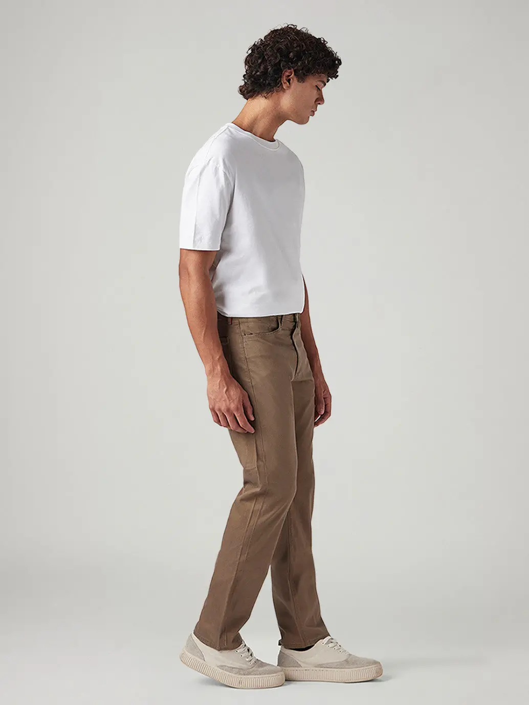 Men's 513 Brown Slim Straight Fit Mid Rise Chinos 6