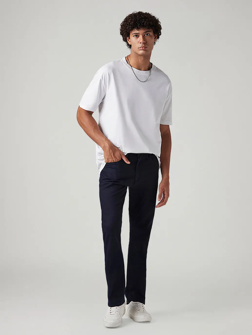 Men's 513 Navy Slim Straight Fit Mid Rise Chinos 1