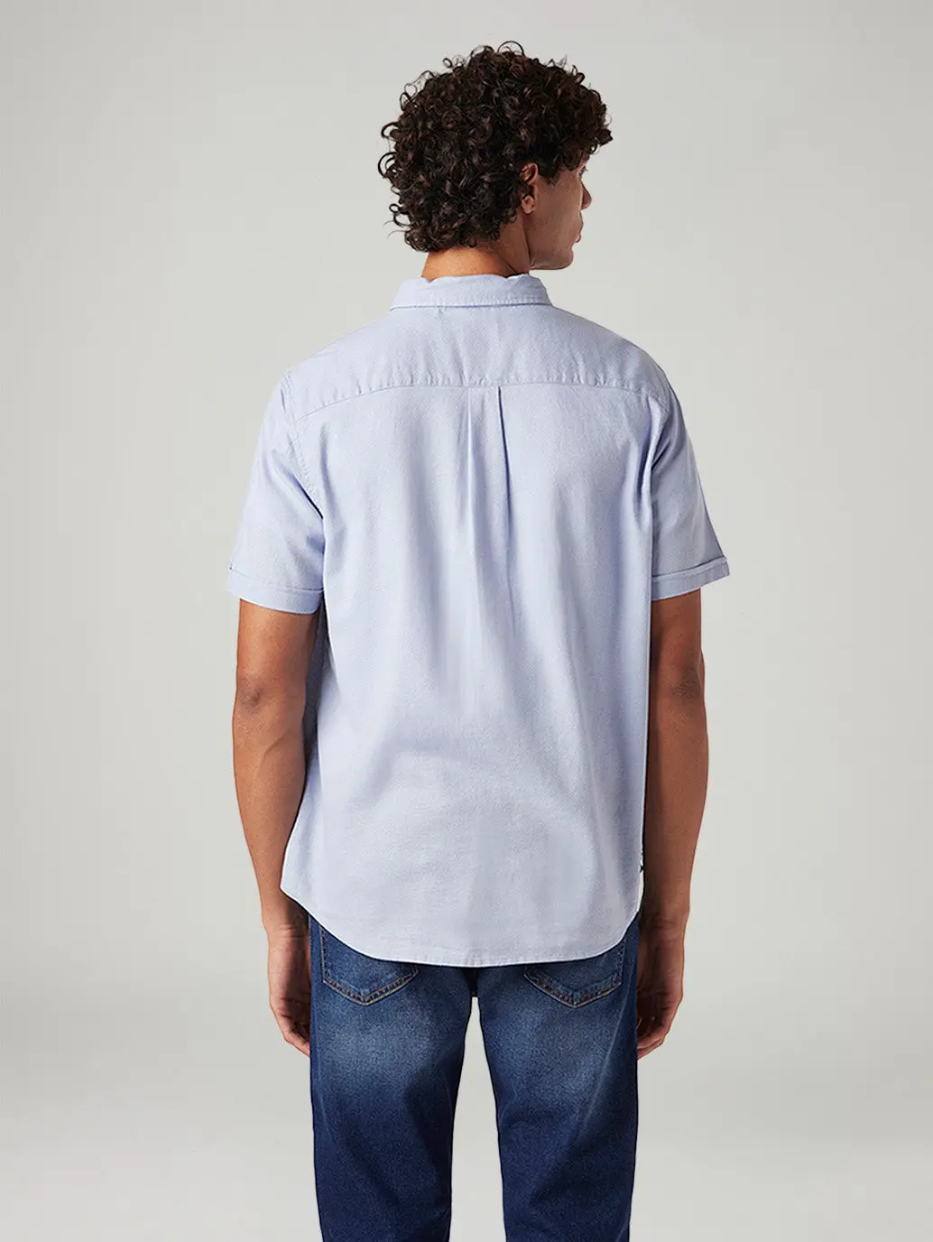 Men's Solid Slim Fit Oxford Shirt 3
