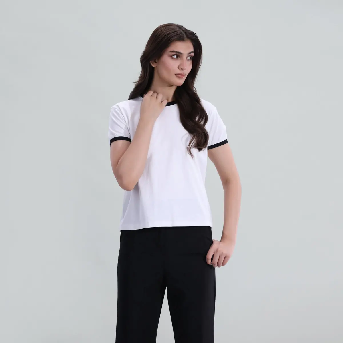 Contrast Rib Tee 1