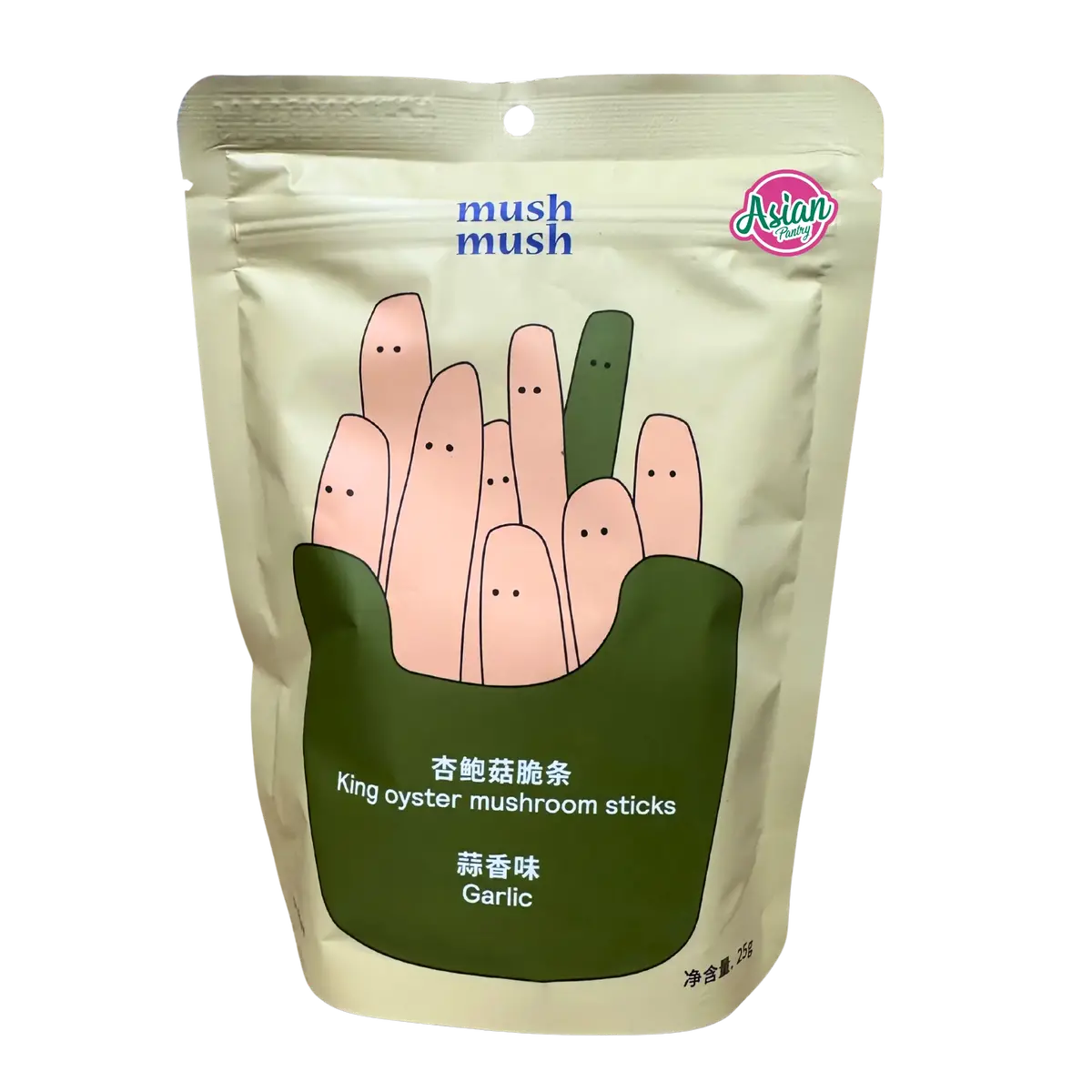 Mush Mush King Oyster Mushroom Crispy Strips Garlic Flavour 25G 1