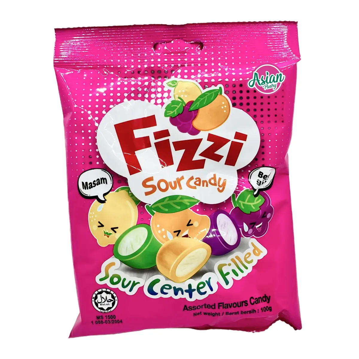 Lot 100 Fizzi Sour Assorted Candy 100G 1