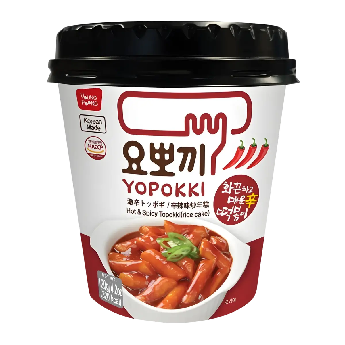 Yopokki Hot & Spicy Tteokbokki Cup 120G 1