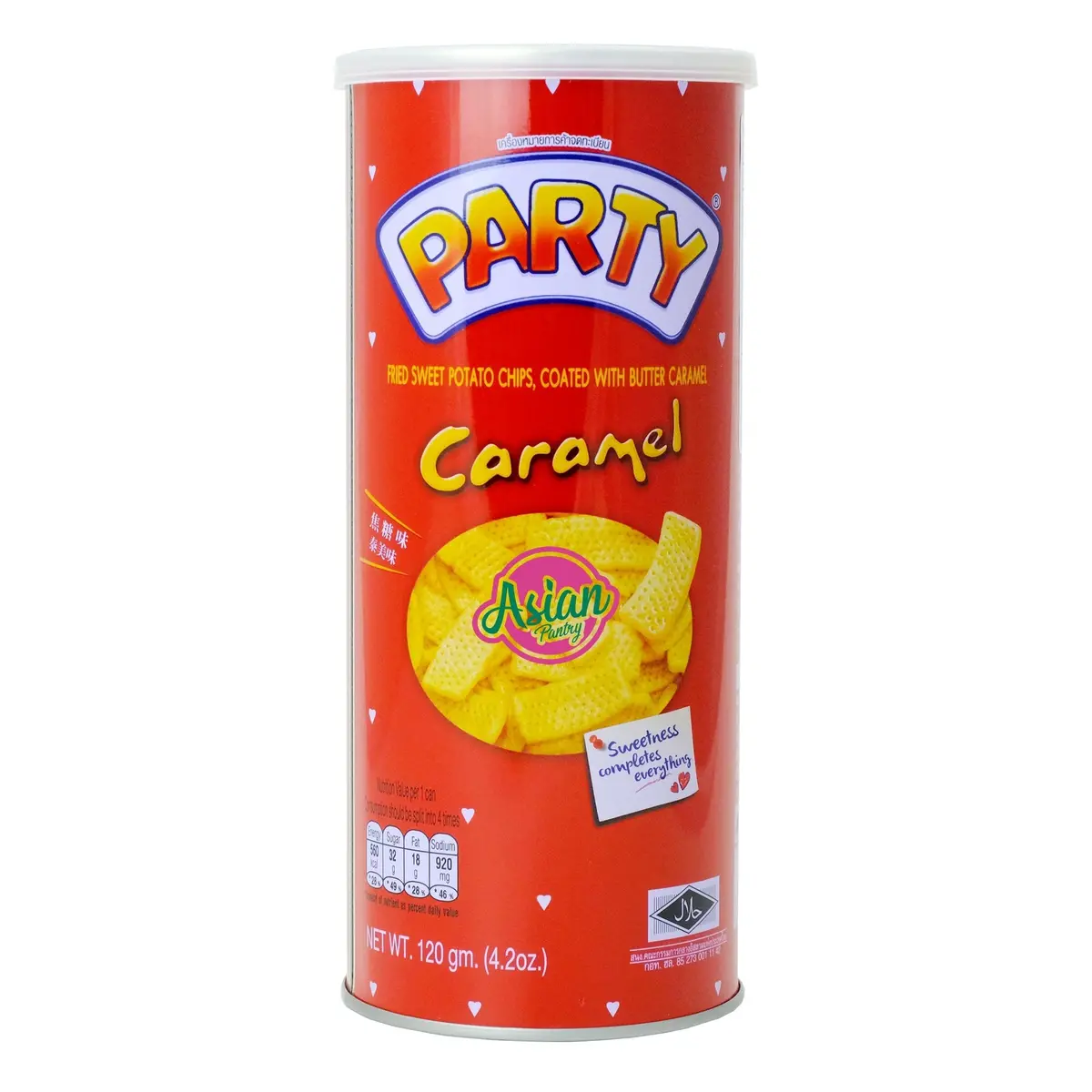 Party Butter Caramel Coated Sweet Potato Chips 120G 1