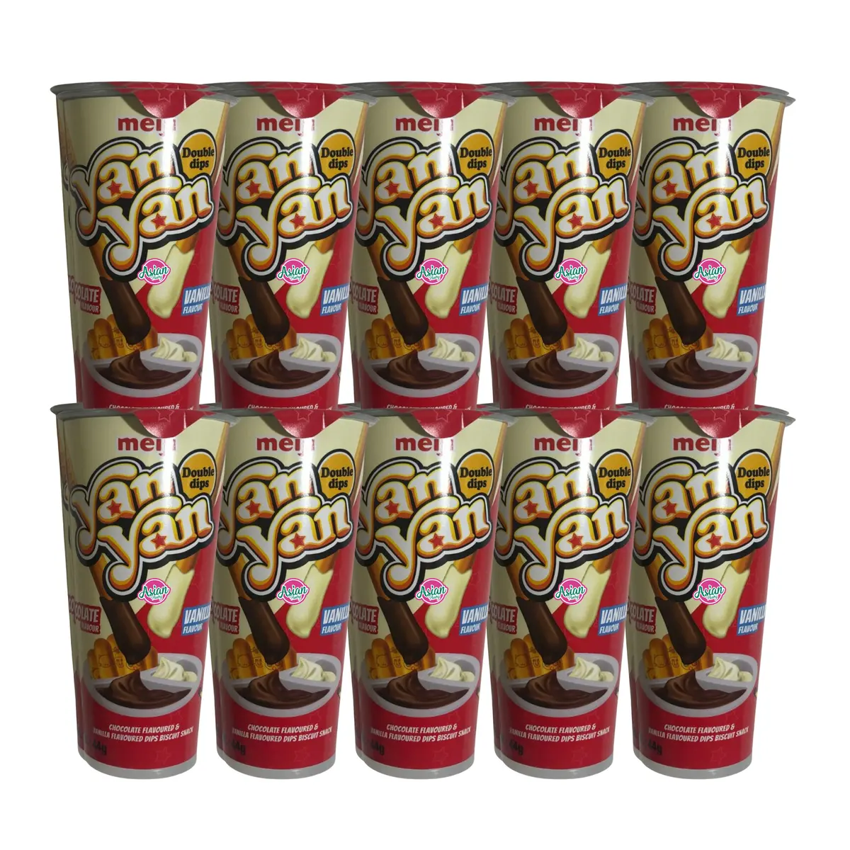 Meiji Yan Yan Double Dips Chocolate & Vanilla 44G 2