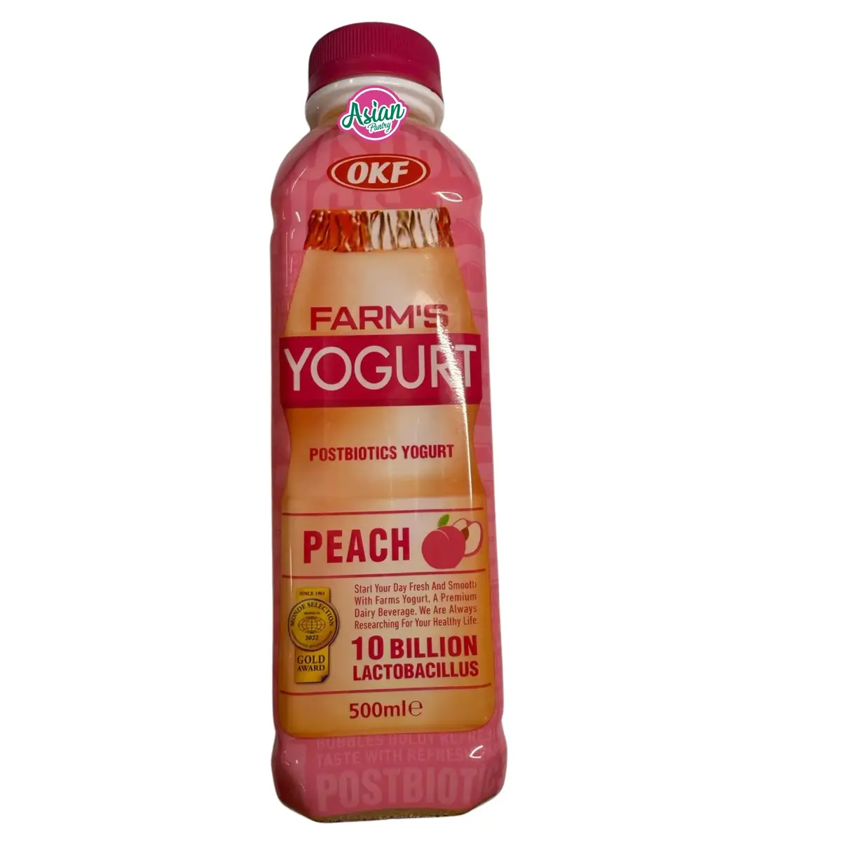 Okf Farm's Yoghurt Peach 500Ml 1