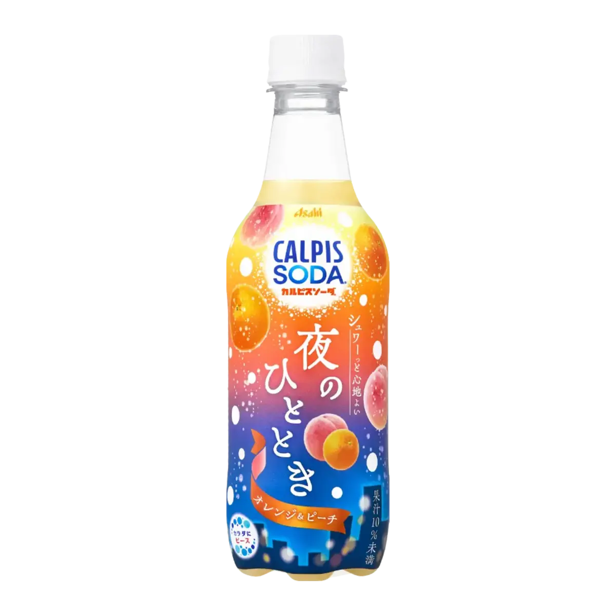 Asahi Calpis Soda Orange & Peach 450Ml 1