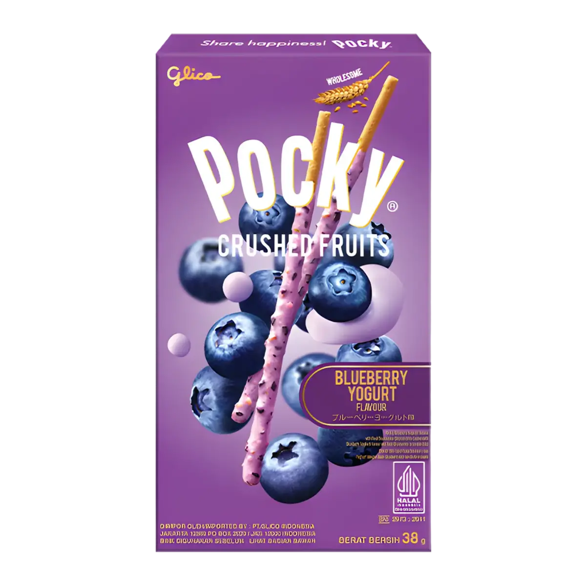 Glico Pocky Crushed Fruits Blueberry Yoghurt  38G 1
