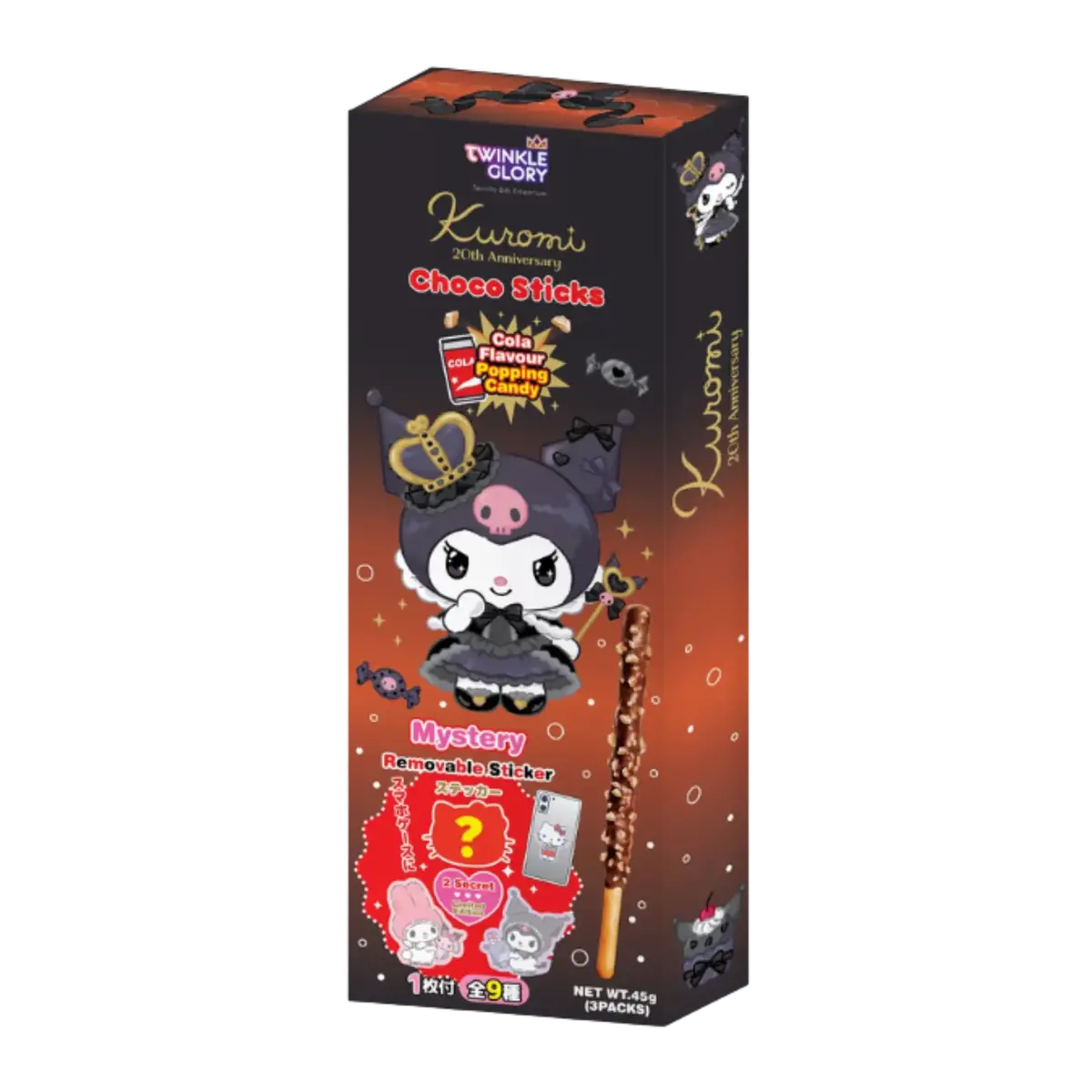 Twinkle Glory Cola Flavour Popping Candy Choco Sticks 45G 1