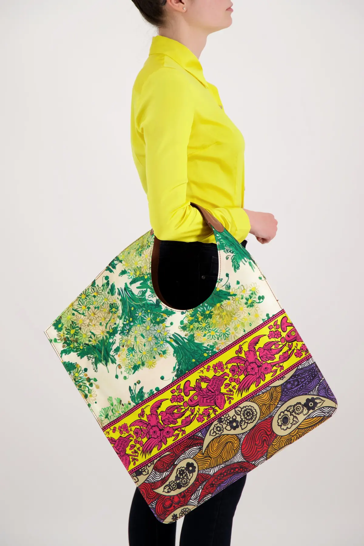 Mantero Multicolor Carre' Handbag 1