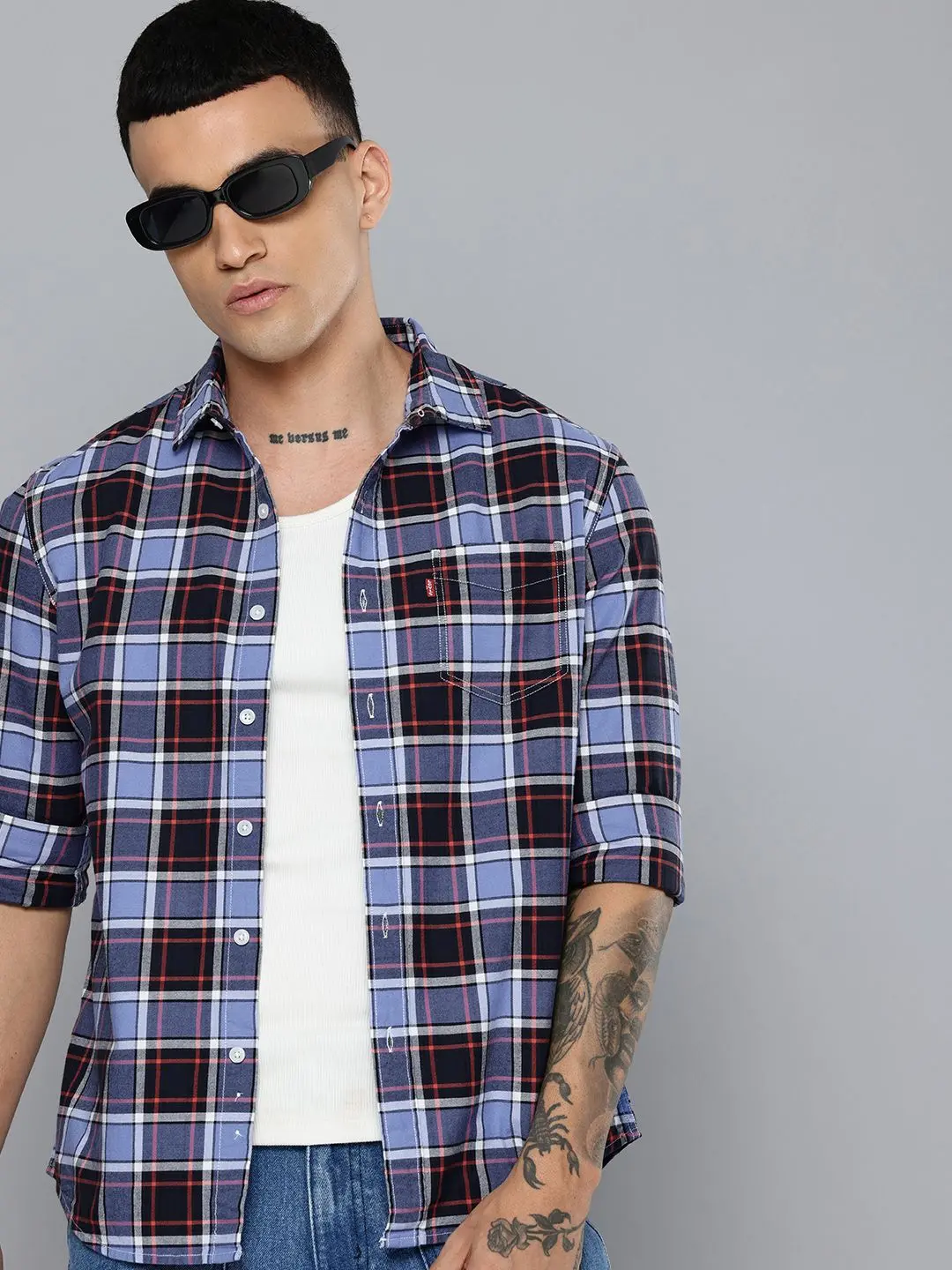 Men's Checkered Slim Fit Shirt 1