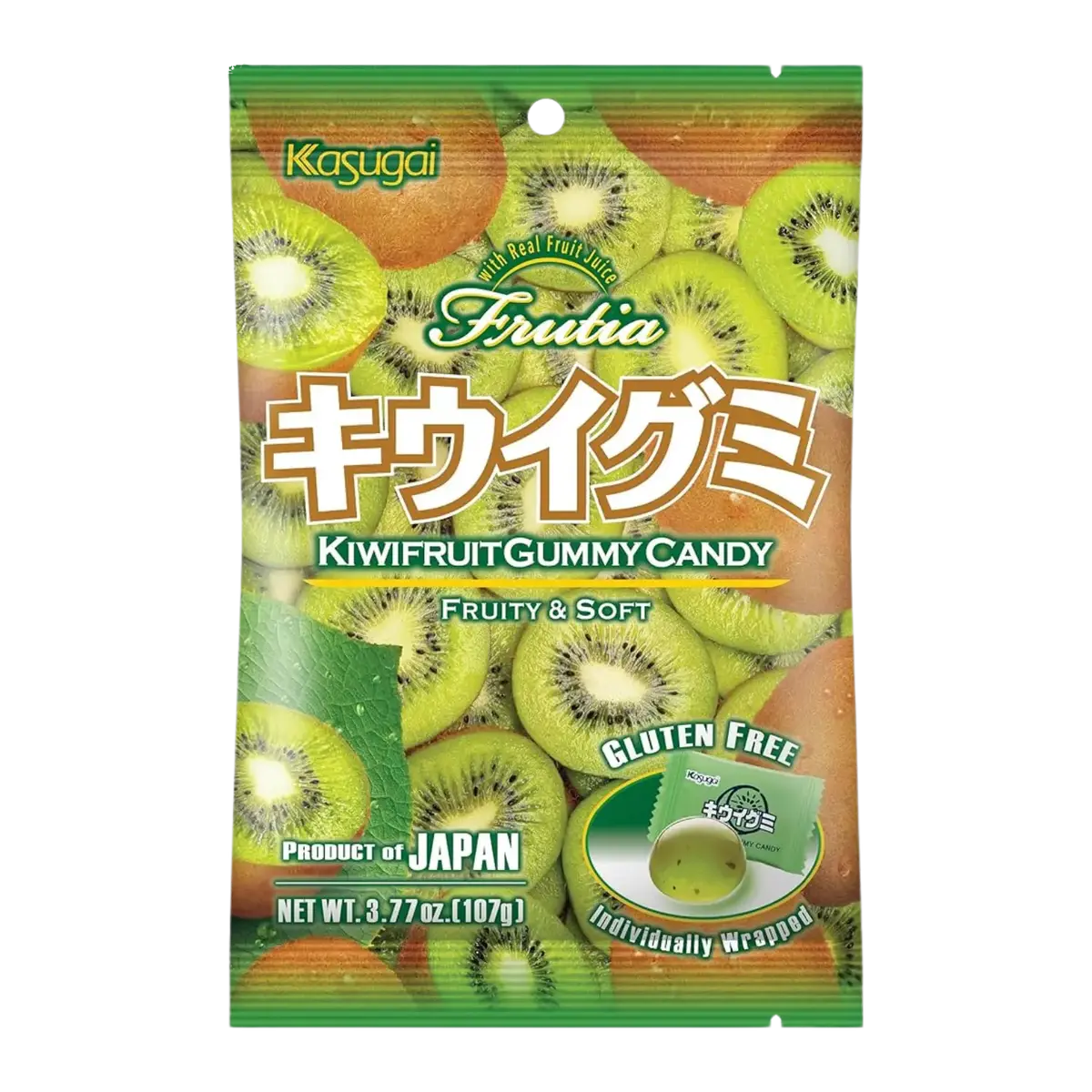 Kasugai Kiwi Fruit Gummy Candy 107G 1