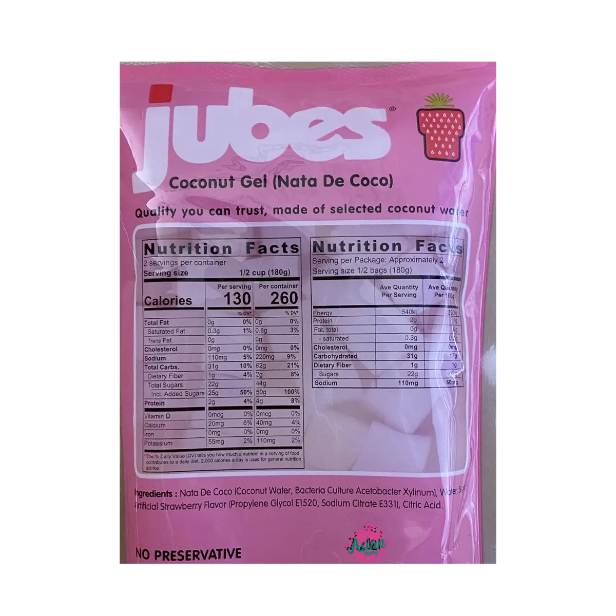 Wong Coco Jubes Strawberry 360G 2