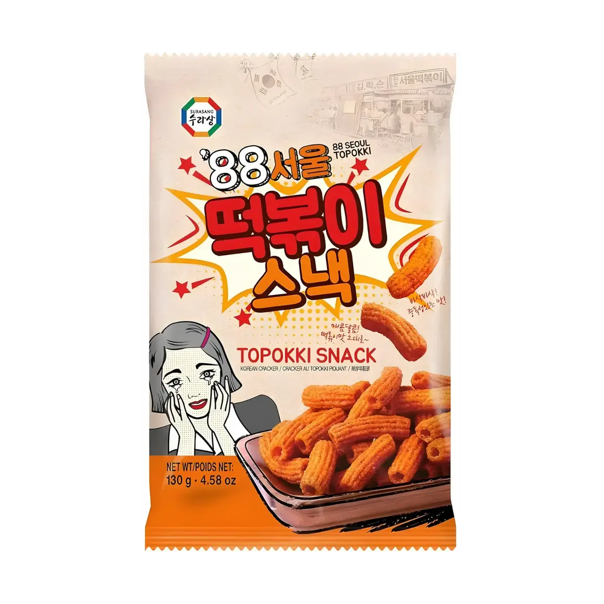 Surasang 88 Seoul Tteokbokki Snack Original 130G 1