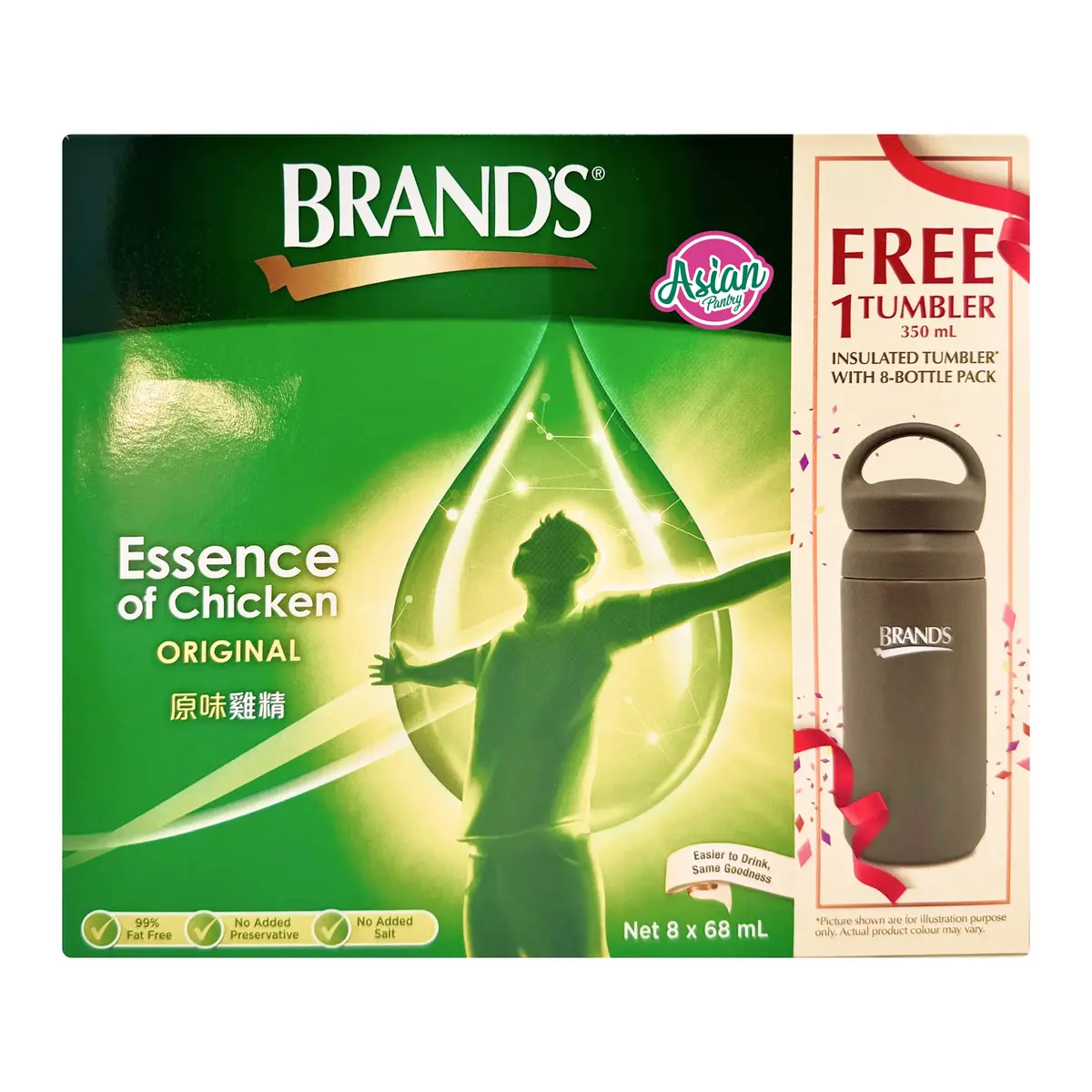 Brand's Essence Of Chicken Original 8*68Ml With Free Tumblr 1