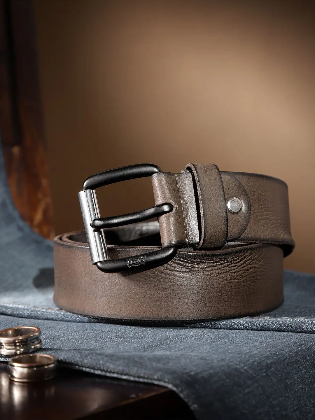 Men's Olive Solid Belt 1
