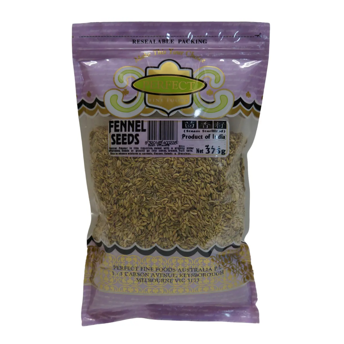 Perfect Fine Foods Fennel Seeds 375G 1
