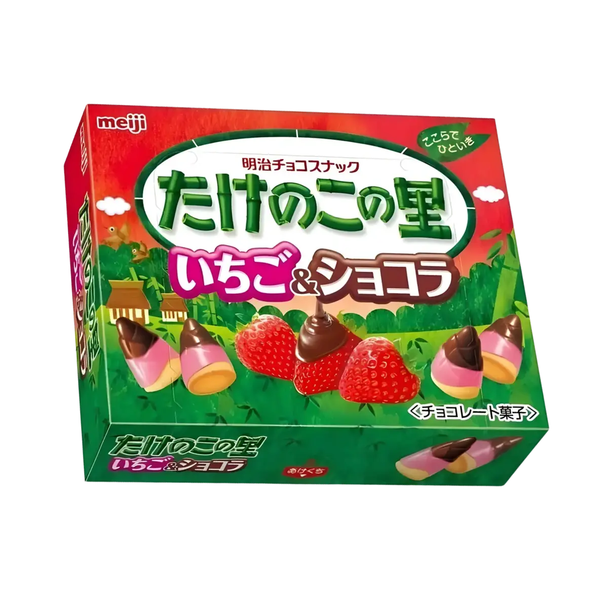 Meiji Takenoko No Sato Chocolate Snack Strawberry & Chocolate 61G 1