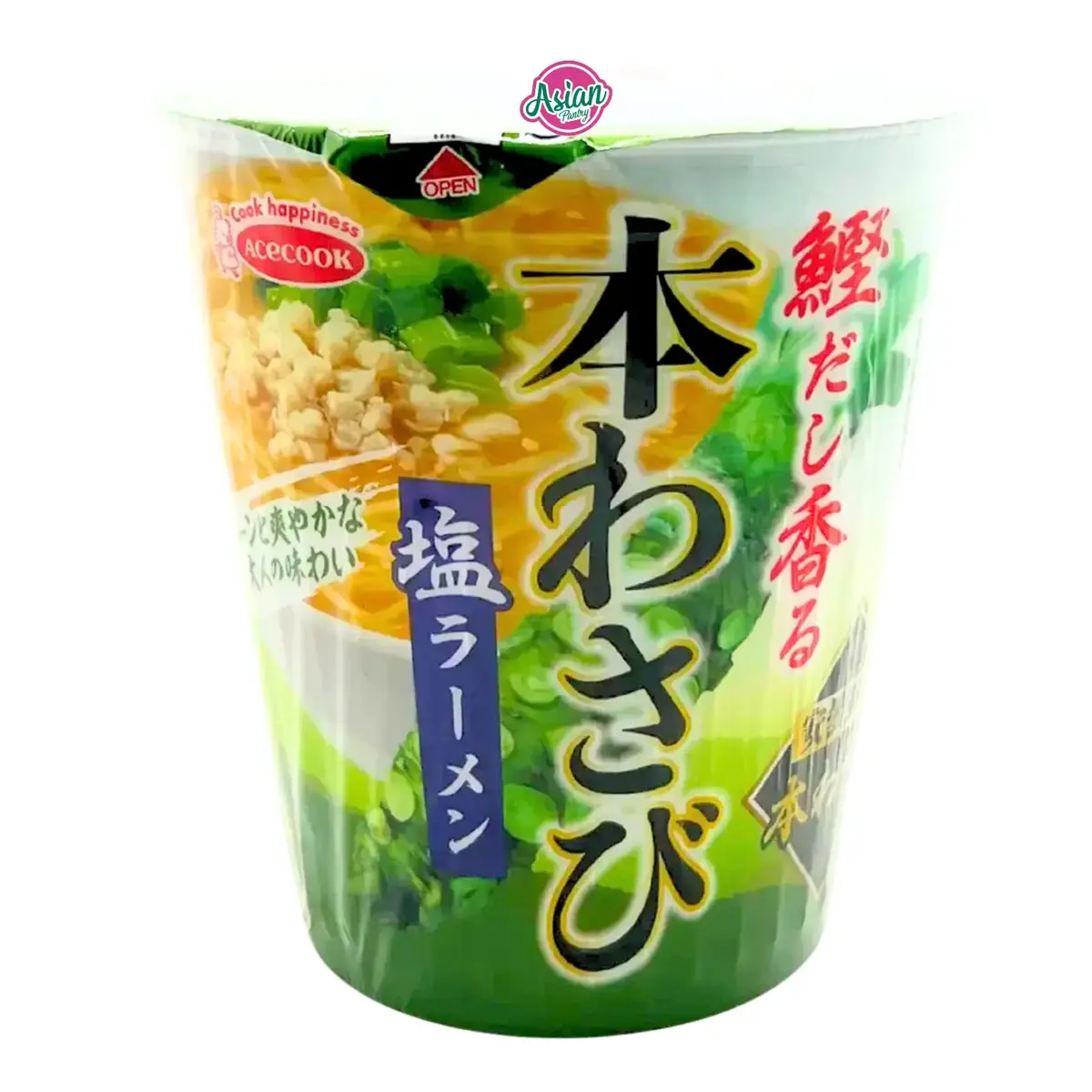 Acecook Bonito Broth & Salt Ramen With Real Wasabi 86G 1