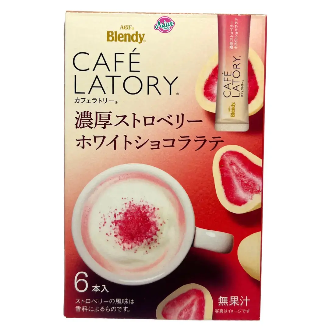Agf Blendy Cafe Latory Strawberry White Choco Latte 6P 56.4G 1