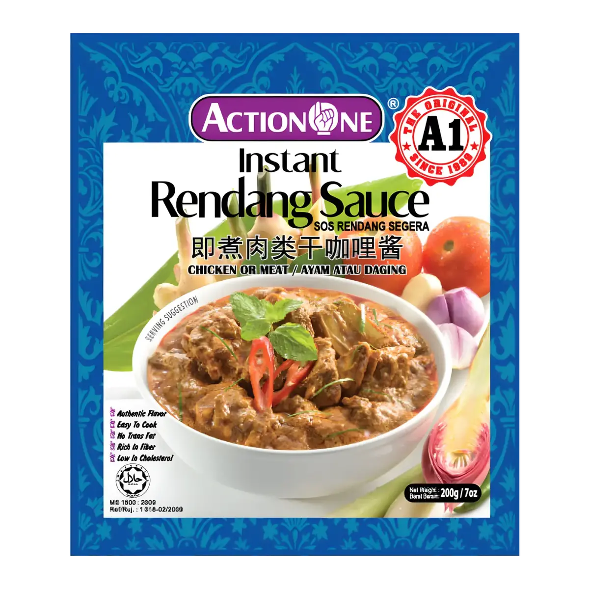 Action One Instant Rendang Sauce 200G 1