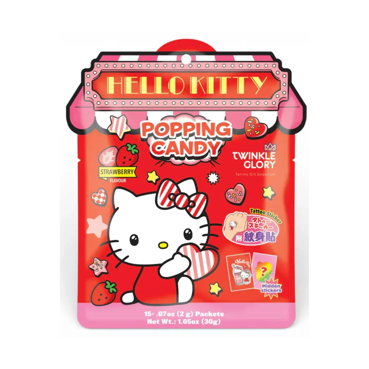 Twinkle Glory Popping Candy Strawberry Flavour Hello Kitty 1