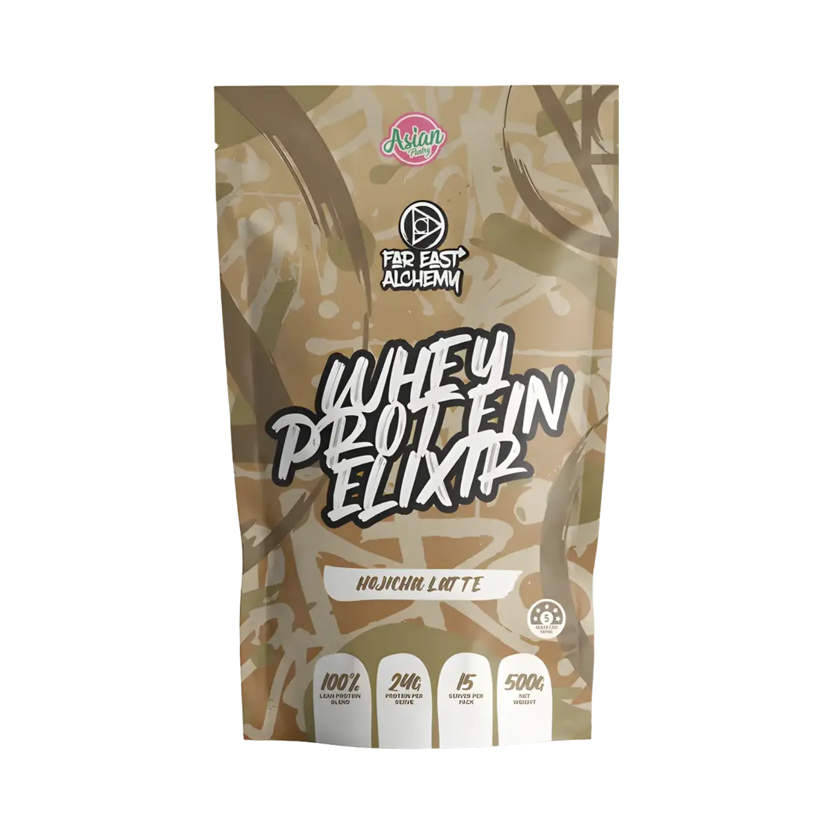 Far East Alchemy Whey Protein Elixir Hojicha Latte 500G 1