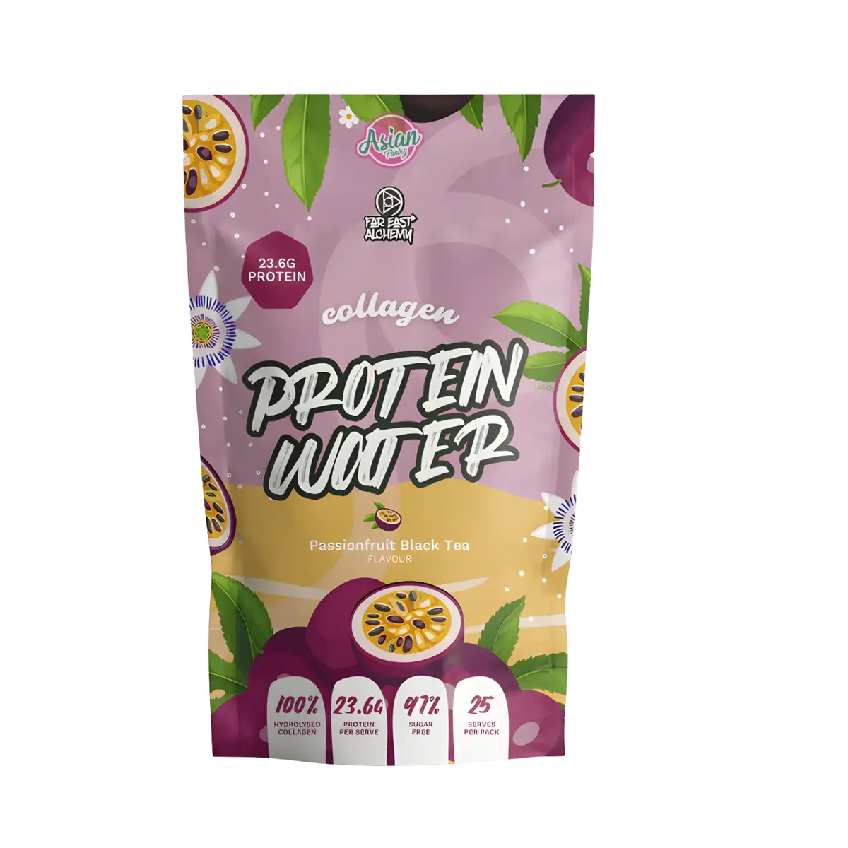 Far East Alchemy Collagen Protein Water - Passionfruit Black Tea 750G 1