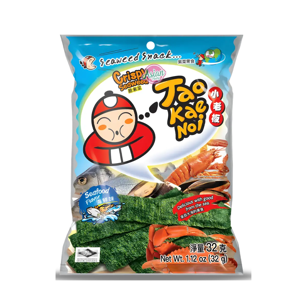 Tao Kae Noi Crispy Seaweed Seafood Flavour 32G 1