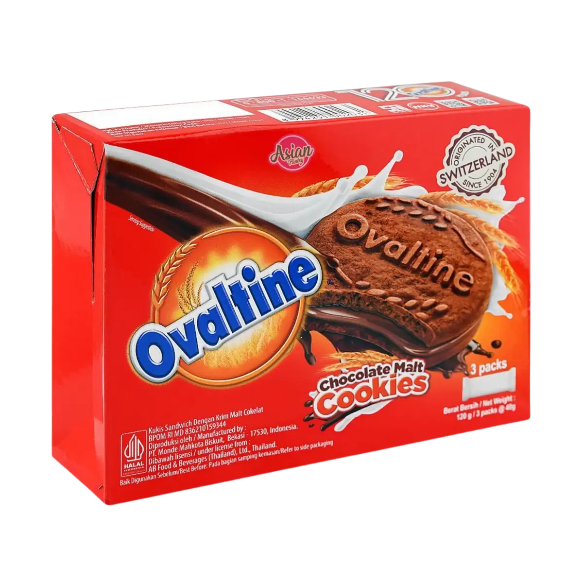 Ovaltine Chocolate Malt Cookies Biscuit 120G 1