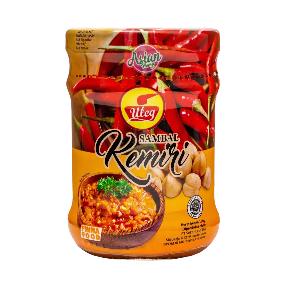 Finna Uleg Sambal Kemiri Jar 190G 1