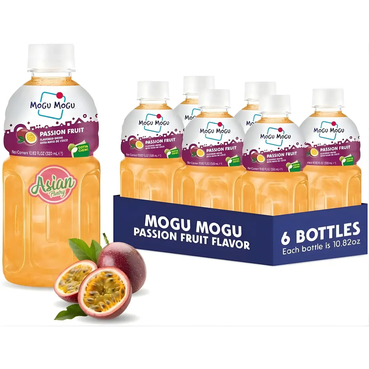 Mogu Mogu Passionfruit Flavoured Drink With Nata De Coco 1