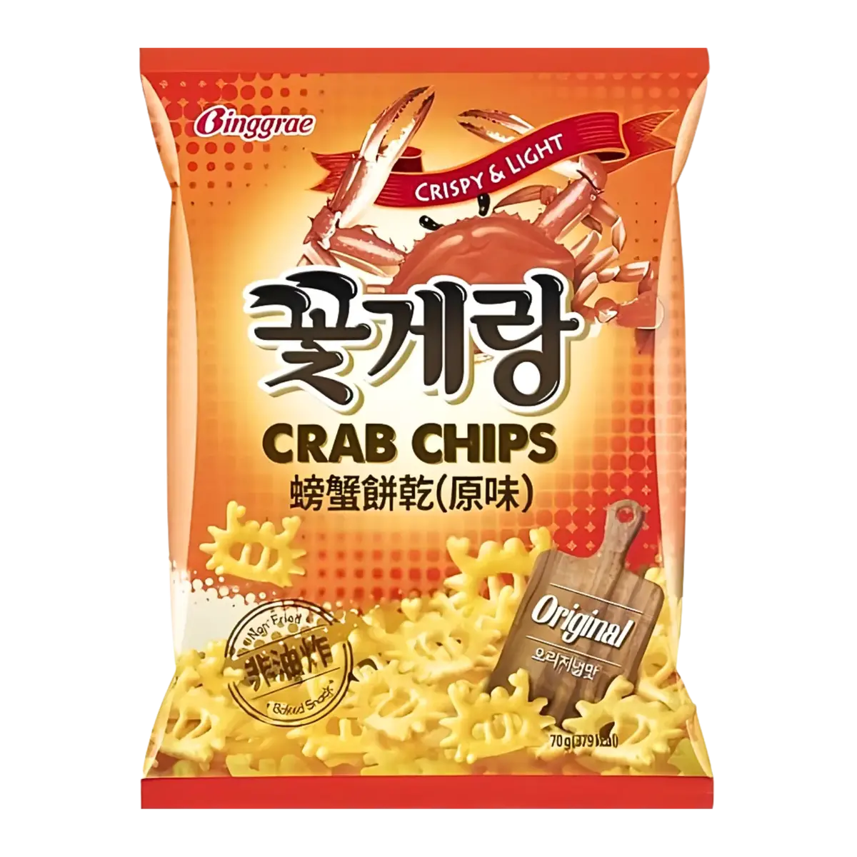 Binggrae Crab Chips Original Flavour 70G 1
