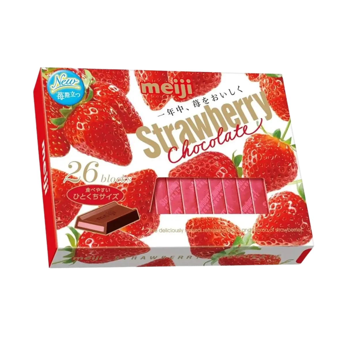 Meiji Strawberry Chocolate Box Blocks 120G 2
