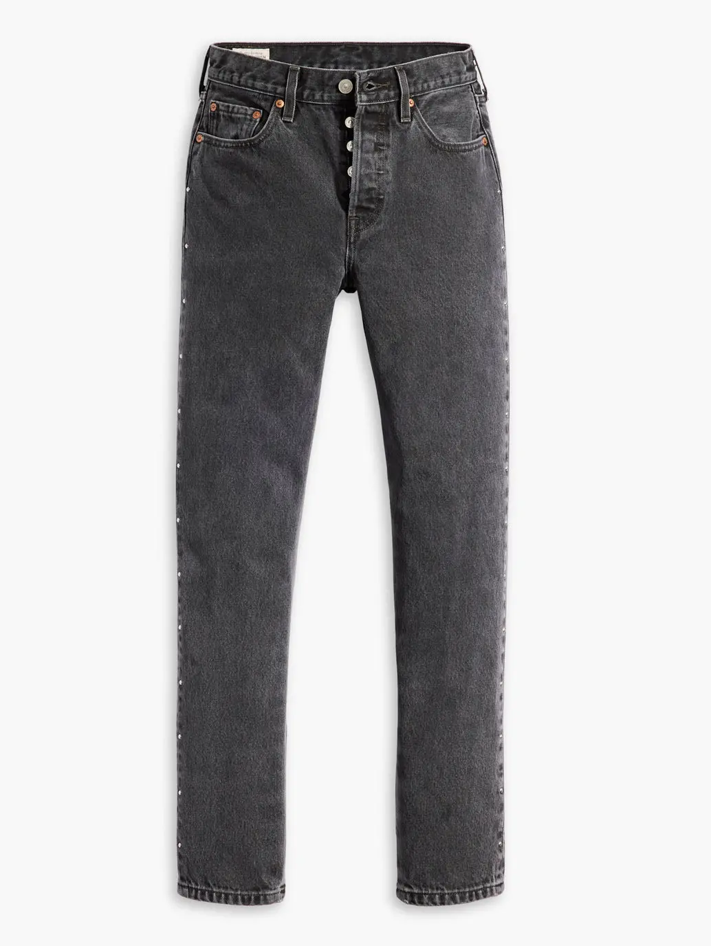 Women's 501 Black Straight Fit Mid Rise Jeans 1