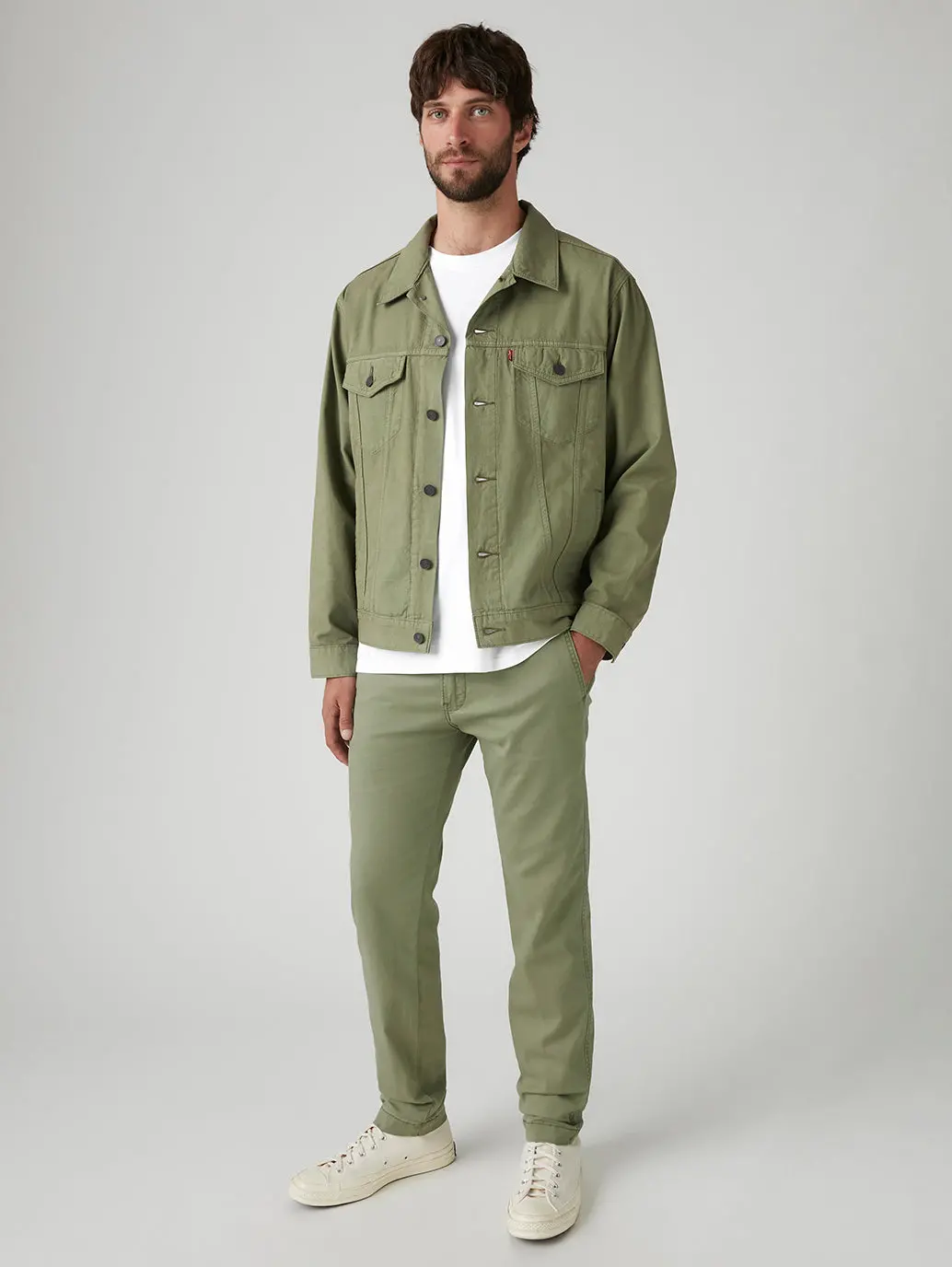 Men's Green Regular Fit Chinos 1