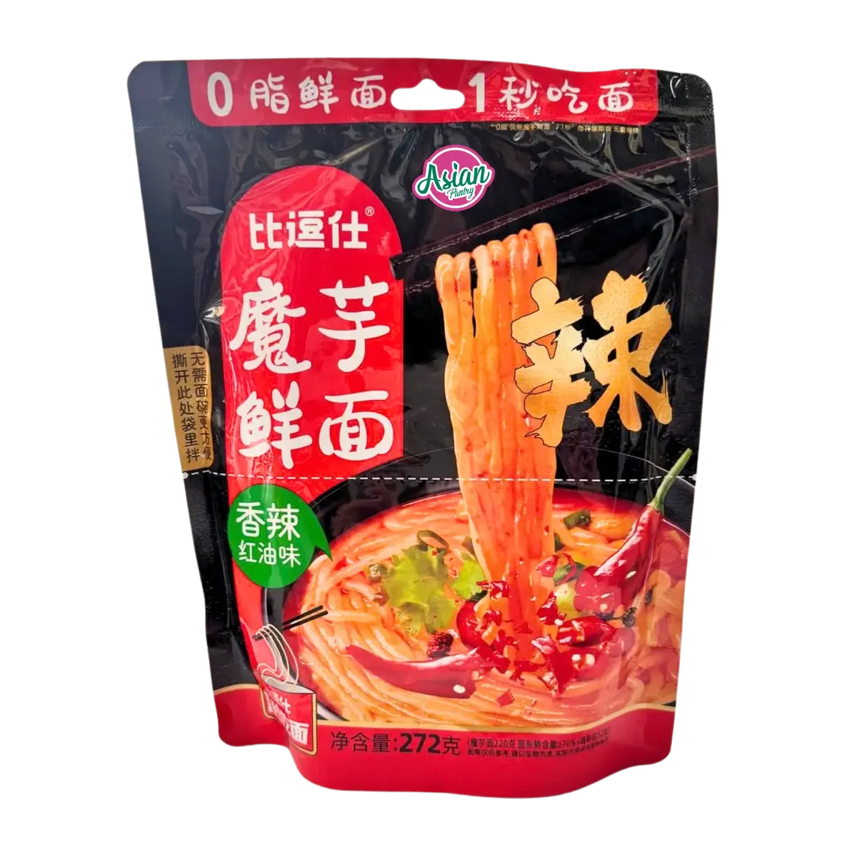 Bidoushi Konjac Noodles (Spicy Red Oil Flavour) 272G 1