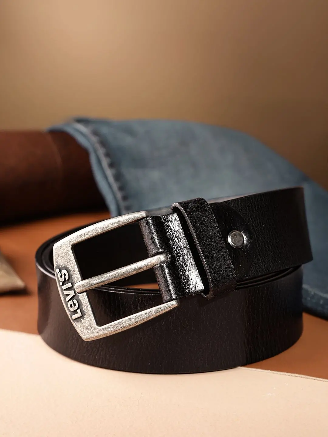 Men's Black Solid Belt 1