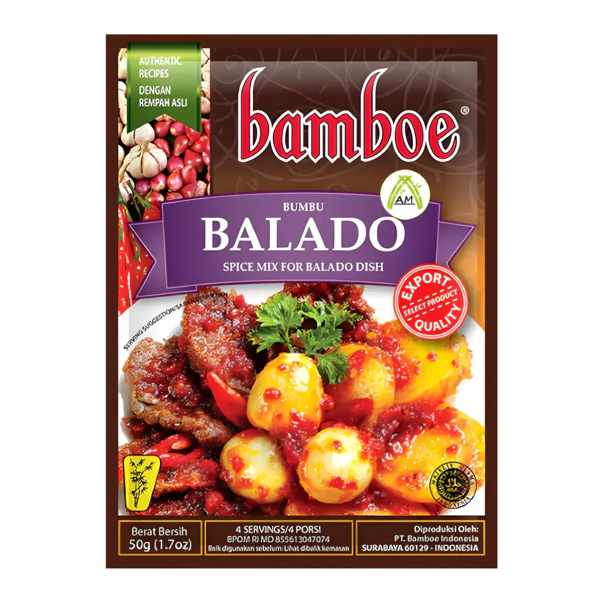 Bamboe Bumbu Balado Spice Mix For Balado Dish 50G 1