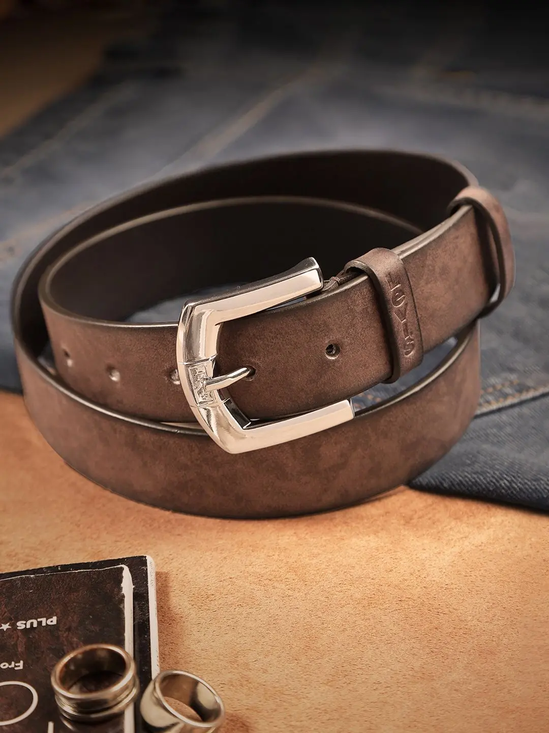 Men's Brown Solid Belt 1