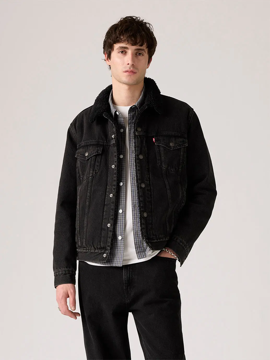 Men's Type Iii Sherpa Denim Trucker Jacket 1