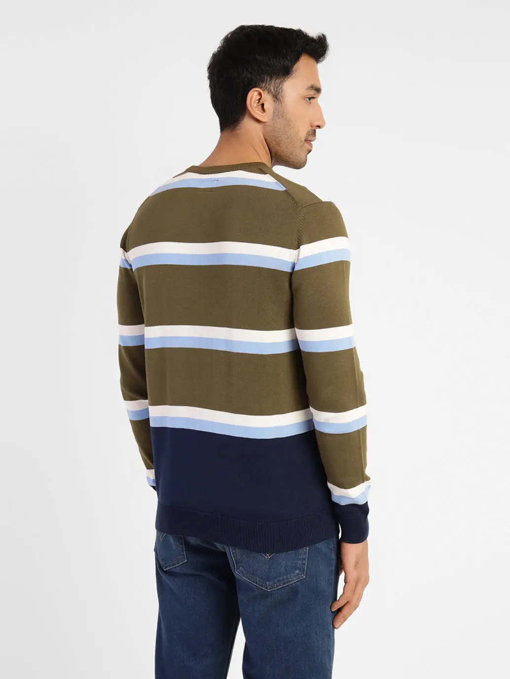 Men's Striped Crew Neck Sweater 3
