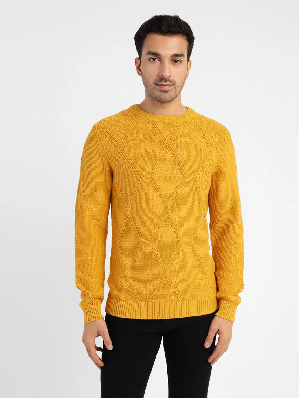 Men's Self Design Crew Neck Sweater 1