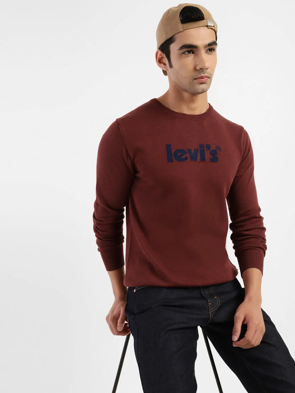 Men's Brand Logo Crew Neck Sweatshirt 1