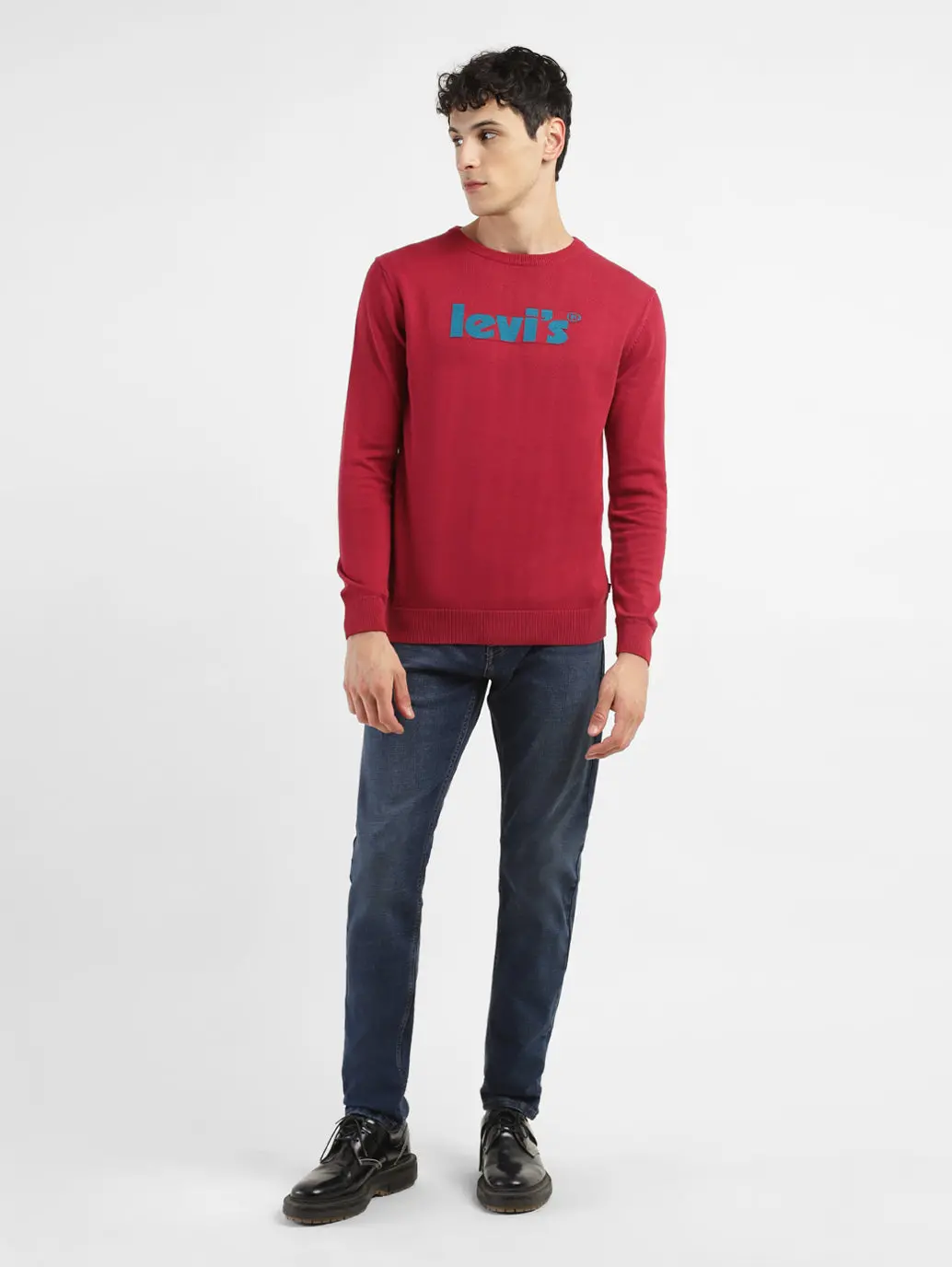 Men's Brand Logo Crew Neck Sweater 1