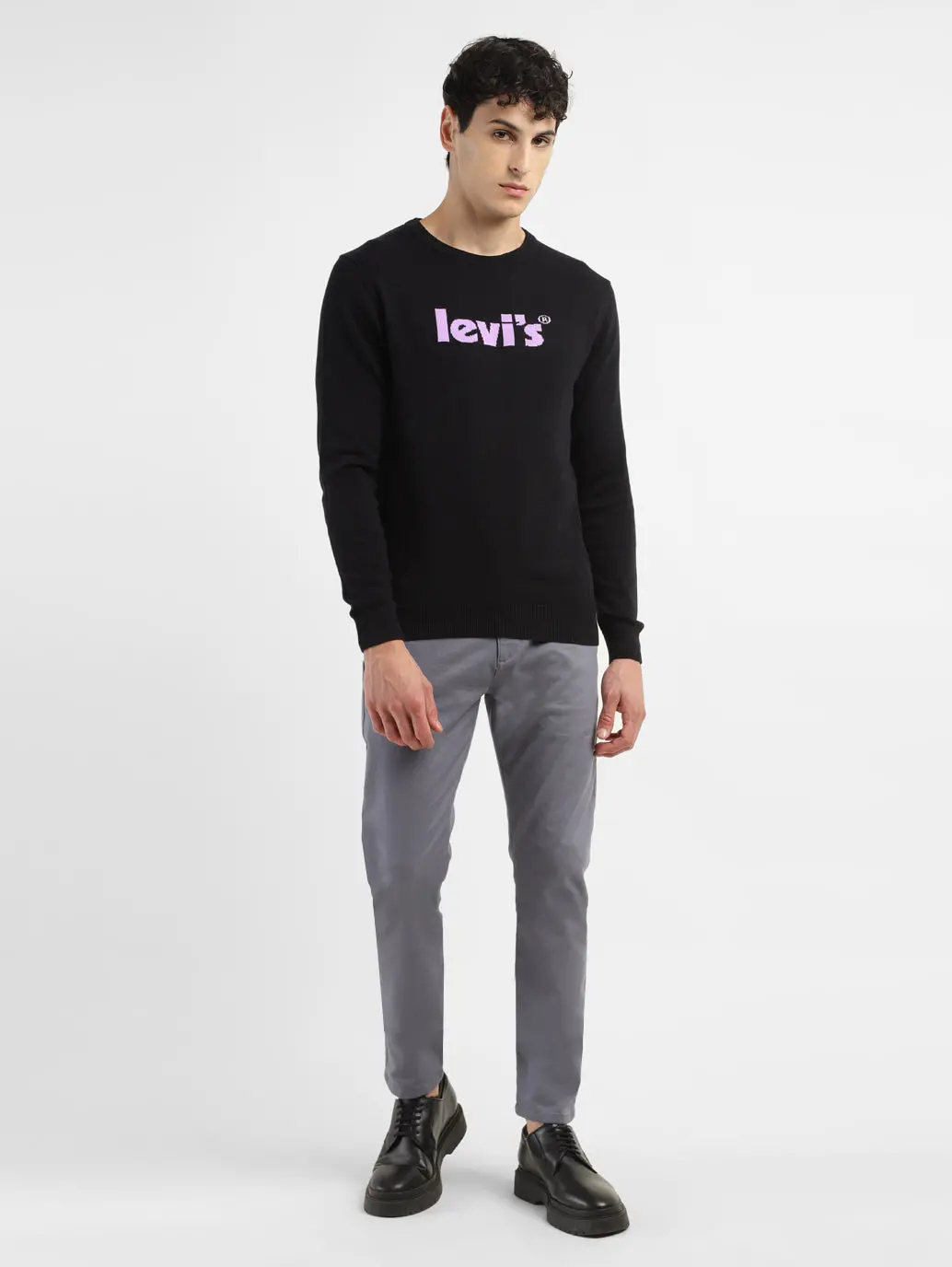 Men's Printed Crew Neck Sweater 1